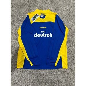 Reusch Performance 011 Goalkeeper Shirt‎ Blue Yellow Padded Jersey Mens AS NEW